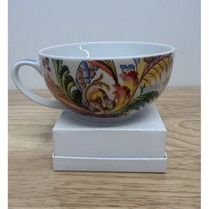 Fringe Studio Tea Coffee Mug Barnes & Noble Floral Bird‎  Longfellow Quote #51
